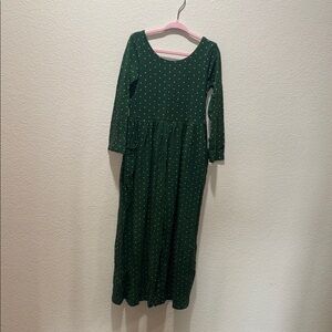 SweetHoney Forest Green jumpsuit with White Dots